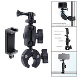 Maxbell Motorcycle Handlebar Camera Mount 1/4 360 Degree Rotary Standard Big Clamp