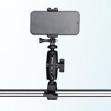 Maxbell Motorcycle Handlebar Camera Mount 1/4 360 Degree Rotary Extended Big Clamp
