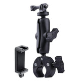 Maxbell Motorcycle Handlebar Camera Mount 1/4 360 Degree Rotary Extended Big Clamp