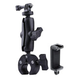 Maxbell Motorcycle Handlebar Camera Mount 1/4 360 Degree Rotary Extended Big Clamp