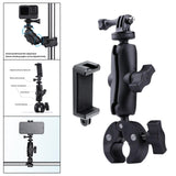 Maxbell Motorcycle Handlebar Camera Mount 1/4 360 Degree Rotary Extended Big Clamp
