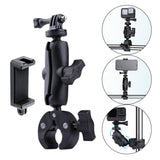 Maxbell Motorcycle Handlebar Camera Mount 1/4 360 Degree Rotary Extended Big Clamp