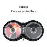 Maxbell Portable CD Wallet Case Organizer PU 20 Capacity Prevent Scratch Black