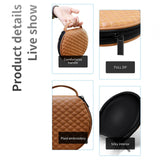 Maxbell Portable CD Wallet Case Organizer PU 20 Capacity Prevent Scratch Brown