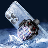 Maxbell Phone Cooler RGB Lights Rechargeable Quiet Heatsink for Gaming Videos Black