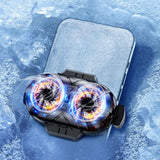 Maxbell Phone Cooler RGB Lights Rechargeable Quiet Heatsink for Gaming Videos Black