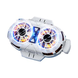 Maxbell Phone Cooler RGB Lights Rechargeable Quiet Heatsink for Gaming Videos White