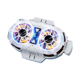 Maxbell Phone Cooler RGB Lights Rechargeable Quiet Heatsink for Gaming Videos White