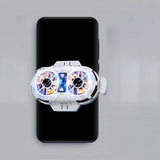 Maxbell Phone Cooler RGB Lights Rechargeable Quiet Heatsink for Gaming Videos White