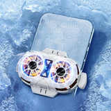 Maxbell Phone Cooler RGB Lights Rechargeable Quiet Heatsink for Gaming Videos White