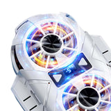 Maxbell Phone Cooler RGB Lights Rechargeable Quiet Heatsink for Gaming Videos White