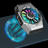 Maxbell Portable Magnetic Mobile Phone Cooler Mini Cordless for Playing Games Lives Silver
