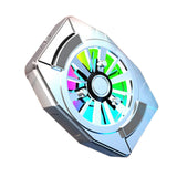 Maxbell Portable Magnetic Mobile Phone Cooler Mini Cordless for Playing Games Lives Silver