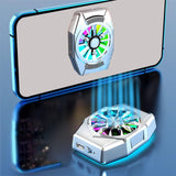 Maxbell Portable Magnetic Mobile Phone Cooler Mini Cordless for Playing Games Lives Silver
