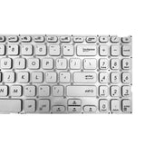 Maxbell US Layout Keyboard with Backlit for VivoBook Y5000F Y5200FB Silver
