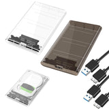 Maxbell 2.5inch External Hard Drive Enclosure SSD Enclosure 5Gbps SATA to USB 3.1 Clear