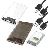 Maxbell 2.5inch External Hard Drive Enclosure SSD Enclosure 5Gbps SATA to USB 3.1 Clear