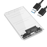 Maxbell 2.5inch External Hard Drive Enclosure SSD Enclosure 5Gbps SATA to USB 3.1 Clear