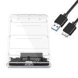 Maxbell 2.5inch External Hard Drive Enclosure SSD Enclosure 5Gbps SATA to USB 3.1 Clear