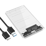 Maxbell 2.5inch External Hard Drive Enclosure SSD Enclosure 5Gbps SATA to USB 3.1 Clear