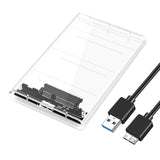 Maxbell 2.5inch External Hard Drive Enclosure SSD Enclosure 5Gbps SATA to USB 3.1 Clear