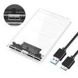 Maxbell 2.5inch External Hard Drive Enclosure SSD Enclosure 5Gbps SATA to USB 3.1 Clear