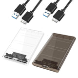 Maxbell 2.5inch External Hard Drive Enclosure SSD Enclosure 5Gbps SATA to USB 3.1 Clear