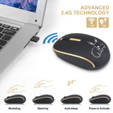 Maxbell 2.4G Wireless Mouse with usb and Type C Receivers for Notebook PC Laptop