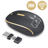 Maxbell 2.4G Wireless Mouse with usb and Type C Receivers for Notebook PC Laptop