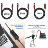 Maxbell XLR Microphone Cable Audio Cable XLR Cable for PA Systems Mixers Speakers 0.3m