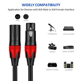 Maxbell XLR Microphone Cable Audio Cable XLR Cable for PA Systems Mixers Speakers 0.3m