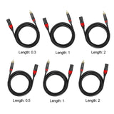Maxbell 3 Pin XLR rca Microphone Cable Cord for Speakers XLR rca Mic Cable Male to Male 0.3m