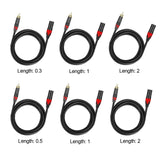 Maxbell 3 Pin XLR rca Microphone Cable Cord for Speakers XLR rca Mic Cable Male to Male 0.3m