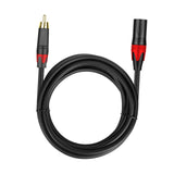 Maxbell 3 Pin XLR rca Microphone Cable Cord for Speakers XLR rca Mic Cable Female to Male 0.3m