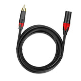 Maxbell 3 Pin XLR rca Microphone Cable Cord for Speakers XLR rca Mic Cable Female to Male 0.3m