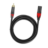 Maxbell 3 Pin XLR rca Microphone Cable Cord for Speakers XLR rca Mic Cable Female to Male 1m