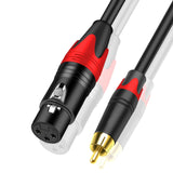 Maxbell 3 Pin XLR rca Microphone Cable Cord for Speakers XLR rca Mic Cable Female to Male 1m