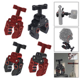 Maxbell Claw Clamp with 1/4inch Thread Holes 3/8inch Locating Pin for Camera Tripod Red