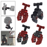 Maxbell Claw Clamp with 1/4inch Thread Holes 3/8inch Locating Pin for Camera Tripod Red