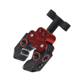 Maxbell Claw Clamp with 1/4inch Thread Holes 3/8inch Locating Pin for Camera Tripod Black Red