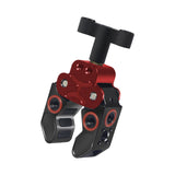 Maxbell Claw Clamp with 1/4inch Thread Holes 3/8inch Locating Pin for Camera Tripod Black Red
