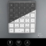 Maxbell Numeric Keypad Rechargeable with USB Hub for Desktop Notebook Grey