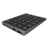 Maxbell Numeric Keypad Rechargeable with USB Hub for Desktop Notebook Grey