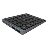 Maxbell Numeric Keypad Rechargeable with USB Hub for Desktop Notebook Grey