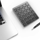 Maxbell Numeric Keypad Rechargeable with USB Hub for Desktop Notebook Grey