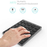 Maxbell Numeric Keypad Rechargeable with USB Hub for Desktop Notebook Grey