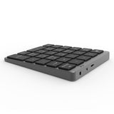 Maxbell Numeric Keypad Rechargeable with USB Hub for Desktop Notebook Silver