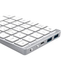 Maxbell Numeric Keypad Rechargeable with USB Hub for Desktop Notebook Silver