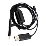 Maxbell USB to 2.5mm Earphone Audio Cable with Microphone for QC35 Y55 Y50