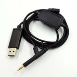 Maxbell USB to 2.5mm Earphone Audio Cable with Microphone for QC35 Y55 Y50